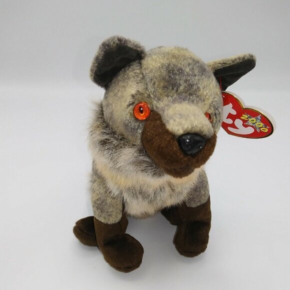 TY Beanie Baby Howl Wolf Retired 2001 Plush EUC - Picture 1 of 7
